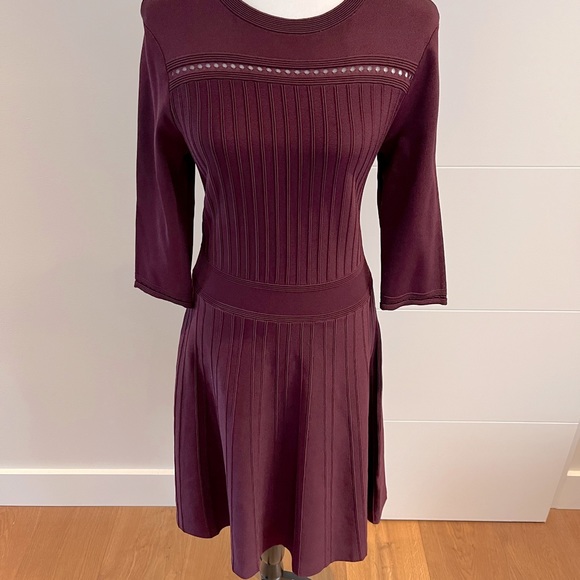 H&M knit dress medium, gorgeous burgundy brand new never worn - Picture 3 of 8